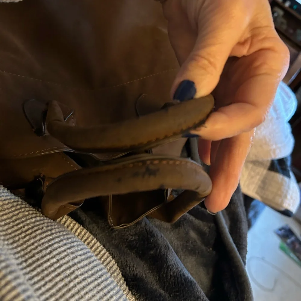 Brown Suede Satchel Bag - Picture 14 of 16